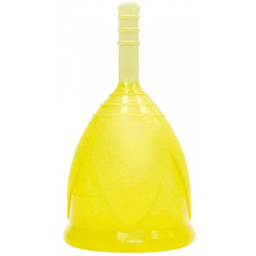 Купить Желтая менструальная чаша размера S код товара: C-01-143-(116-0)/Арт.211240. Секс-шоп в СПб - EROTICOASIS | Интим товары для взрослых 
