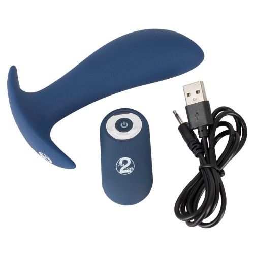 Фото товара: Синяя анальная втулка с вибрацией Vibrating Butt Plug - 12 см., код товара: 05948730000 / Арт.213842, номер 1