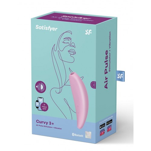 Фото товара: Розовый вакуум-волновой стимулятор Satisfyer Curvy 3+, код товара: 4001890/Арт.213940, номер 4