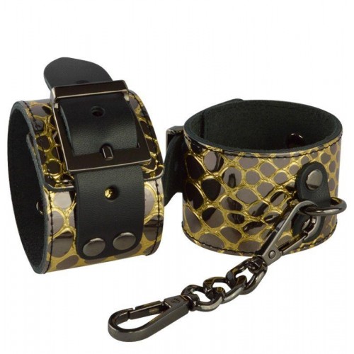 Купить Золотистые наручники  Рептилия код товара: 3348-8R/Арт.214968. Онлайн секс-шоп в СПб - EroticOasis 