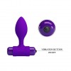 Фото товара: Фиолетовая анальная пробка с мощной вибрацией Vibra - 8,6 см., код товара: BI-040077-1/Арт.215345, номер 2