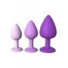 Фото товара: Набор из 3 фиолетовых анальных пробок со стразами Little Gems Trainer Set, код товара: PD4948-12/Арт.217315, номер 2