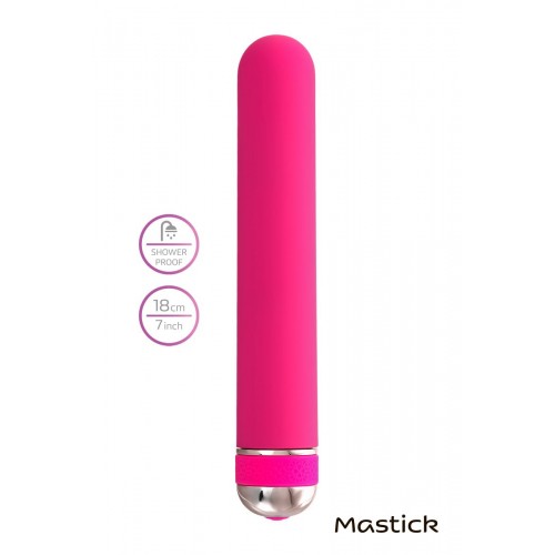Фото товара: Розовый нереалистичный вибратор Mastick - 18 см., код товара: 761055/Арт.217585, номер 9