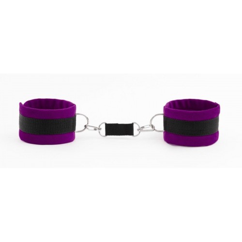 Фото товара: Фиолетово-черные наручники My rules на сцепке, код товара: 6901-3ars/Арт.217744, номер 3