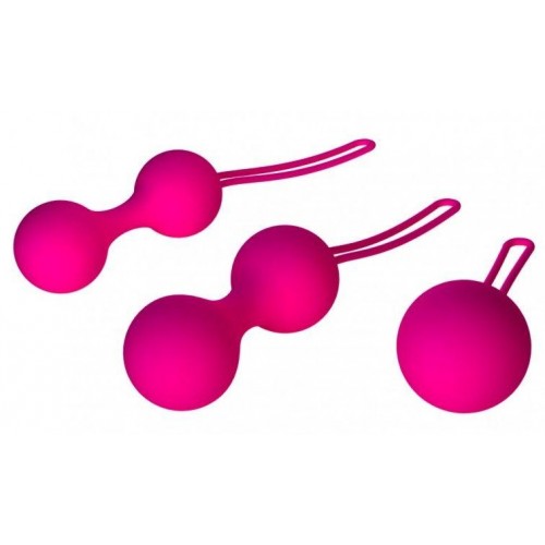 Фото товара: Набор из 3 вагинальных шариков Кегеля розового цвета, код товара: 402-01 BX DD/Арт.218150, номер 1