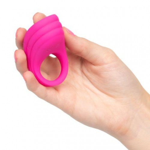 Фото товара: Розовое эрекционное виброкольцо с пультом Silicone Remote Pleasure Ring, код товара: SE-0077-70-3/Арт.218378, номер 4