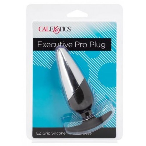 Фото товара: Серебристо-черная анальная пробка Executive Pro Plug - 12,75 см., код товара: SE-0413-02-2 / Арт.218385, номер 1