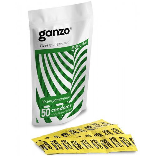Купить Ультратонкие презервативы Ganzo Ultra thin - 50 шт. код товара: Ganzo Ultra thin №50/Арт.219111. Секс-шоп в СПб - EROTICOASIS | Интим товары для взрослых 