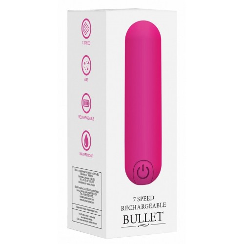 Фото товара: Розовая перезаряжаемая вибропуля 7 Speed Rechargeable Bullet - 7,7 см., код товара: BGT006PNK/Арт.219272, номер 2
