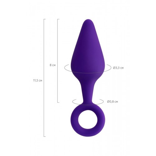 Фото товара: Фиолетовая анальная втулка Bung с петелькой - 11,5 см., код товара: 357028/Арт.219571, номер 6