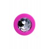 Фото товара: Розовая анальная втулка Brilliant с прозрачным кристаллом - 8 см., код товара: 357035/Арт.219578, номер 2