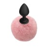 Фото товара: Черная анальная пробка с розовым пушистым хвостиком Fluffy, код товара: 4017-02lola/Арт.219949, номер 1