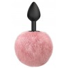 Купить Черная анальная пробка с розовым пушистым хвостиком Fluffy код товара: 4017-02lola/Арт.219949. Секс-шоп в СПб - EROTICOASIS | Интим товары для взрослых 
