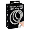 Фото товара: Набор из 3 эрекционных колец под металл Metallic Silicone Cock Ring Set, код товара: 05372170000/Арт.220385, номер 1