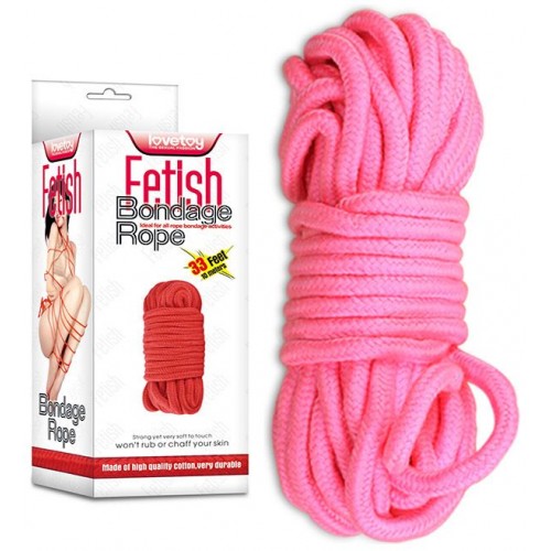 Фото товара: Розовая верёвка для любовных игр - 10 м., код товара: FT-001A-03 pink/Арт.220409, номер 1