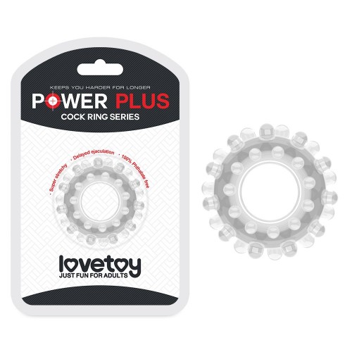 Фото товара: Прозрачное эрекционное кольцо POWER PLUS Cockring, код товара: LV1433 clear/Арт.220424, номер 1