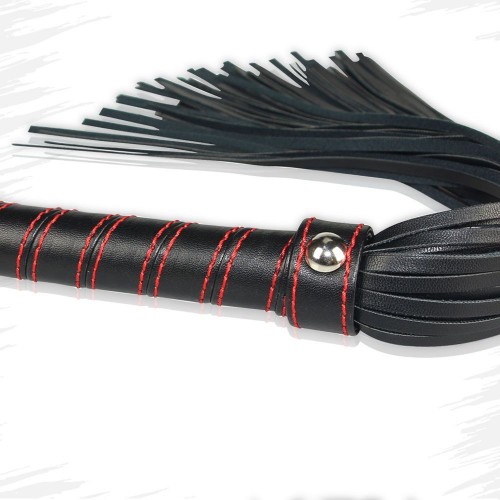 Фото товара: Черная плеть с петлей и контрастной красной строчкой - 45,7 см., код товара: LV1656/Арт.221820, номер 2