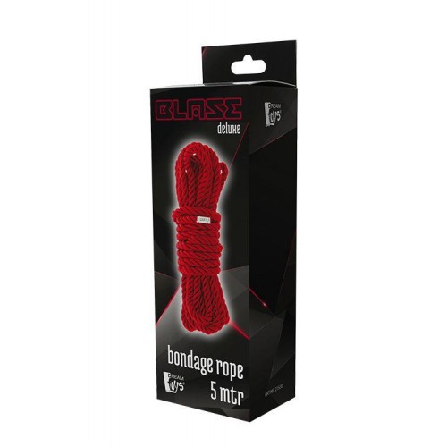 Фото товара: Красная веревка для шибари DELUXE BONDAGE ROPE - 5 м., код товара: 21528/Арт.222514, номер 1