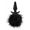 Купить Силиконовая анальная пробка с чёрным заячьим хвостом Bunny Tail Pom Plug - 12,7 см. код товара: BL-59215/Арт.222550. Секс-шоп в СПб - EROTICOASIS | Интим товары для взрослых 