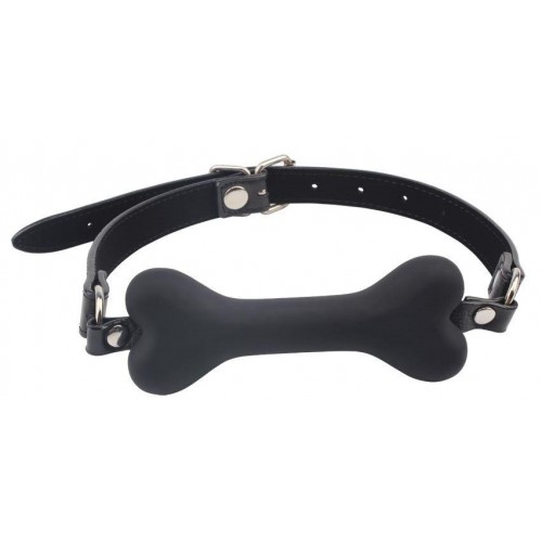 Купить Черный силиконовый кляп-косточка Doggie Bone Bit Gag код товара: CN-634132362/Арт.222998. Секс-шоп в СПб - EROTICOASIS | Интим товары для взрослых 