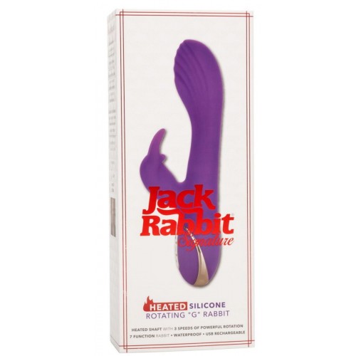 Фото товара: Фиолетовый вибратор-кролик с нагревом Jack Rabbit Signature Heated Silicone Rotating - 21,5 см., код товара: SE-0609-55-3/Арт.223435, номер 1