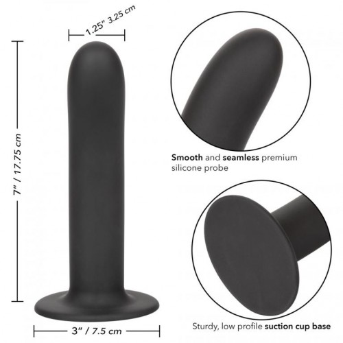 Фото товара: Черный силиконовый анальный стимулятор 7” Smooth Probe - 17,75 см., код товара: SE-2700-25-3/Арт.223447, номер 1