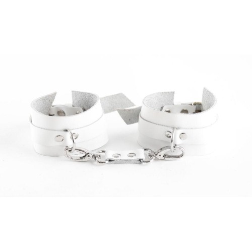 Фото товара: Белые наручники из натуральной кожи, код товара: 20016ars/Арт.223506, номер 2