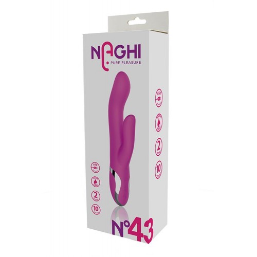 Фото товара: Розовый вибратор-кролик NAGHI NO.43 RECHARGEABLE DUO VIBRATOR - 23 см., код товара: 530043/Арт.223581, номер 3