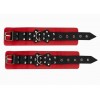 Фото товара: Красно-черные наручники с фиксацией на двух карабинах, код товара: 910-14 BX DD/Арт.223837, номер 5