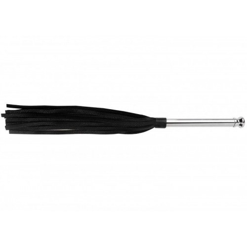 Фото товара: Черная многохвостая плеть с металлической ручкой - 45 см., код товара: 911-09 BX DD/Арт.223844, номер 1