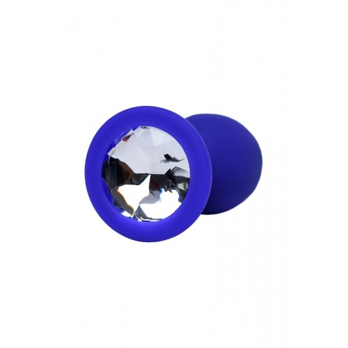 Фото товара: Синяя анальная пробка с прозрачным кристаллом - 7,3 см., код товара: 690110/Арт.224128, номер 5