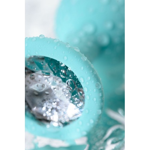 Фото товара: Мятная анальная пробка с прозрачным кристаллом - 7,3 см., код товара: 690111/Арт.224129, номер 9
