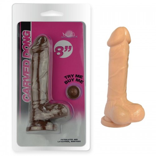 Фото товара: Телесный фаллоимитатор 8 Inch Carved DIldo - 22 см., код товара: 84004 flesh/Арт.224823, номер 1