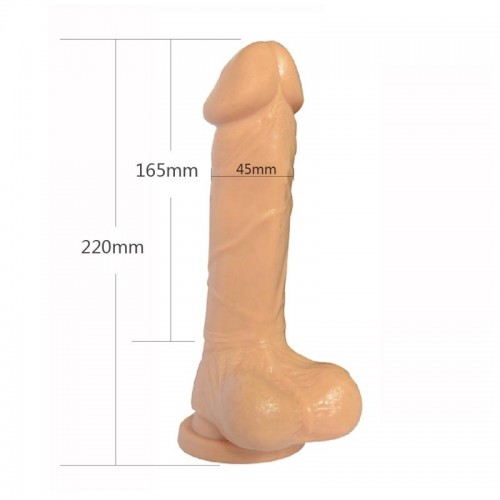 Фото товара: Телесный фаллоимитатор 8 Inch Carved DIldo - 22 см., код товара: 84004 flesh/Арт.224823, номер 2