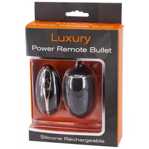 Фото товара: Черное виброяйцо с пультом ДУ LUXURY POWER REMOTE BULLET, код товара: W0078B1SPGAC/Арт.225094, номер 1