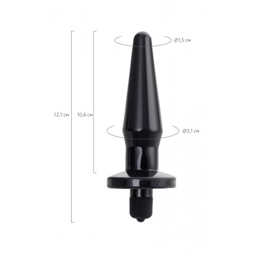 Фото товара: Черная анальная втулка Lacerta с вибрацией - 12,1 см., код товара: 731416/Арт.225109, номер 5