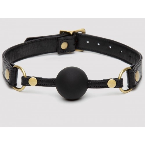 Купить Черный кляп-шар Bound to You Faux Leather Ball Gag код товара: FS-80133/Арт.225153. Секс-шоп в СПб - EROTICOASIS | Интим товары для взрослых 