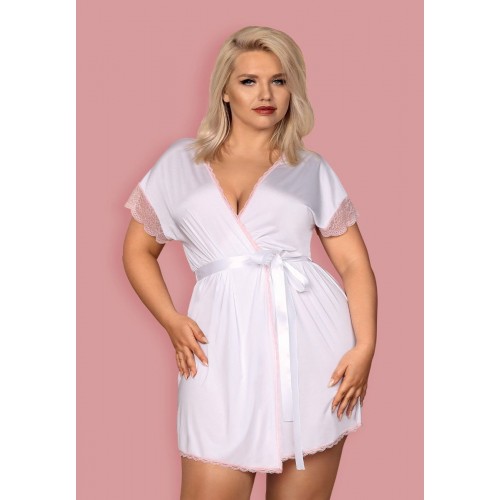 Купить Изящный коротенький пеньюар Girlly с кружевом код товара: Girlly peignoir / Арт.225883. Секс-шоп в СПб - EROTICOASIS | Интим товары для взрослых 