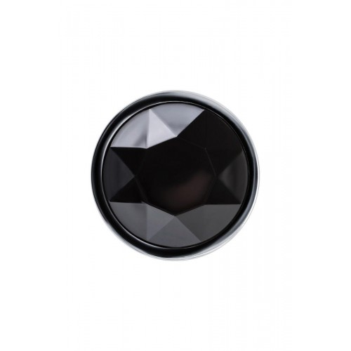 Фото товара: Серебристая гладкая коническая анальная пробка с черным кристаллом - 7 см., код товара: 690106/Арт.225913, номер 2