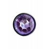 Фото товара: Серебристая гладкая коническая анальная пробка с фиолетовым кристаллом - 7 см., код товара: 690120/Арт.225915, номер 3