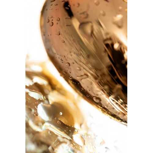 Фото товара: Золотистая гладкая коническая анальная пробка с красным кристаллом - 7 см., код товара: 690123/Арт.225916, номер 6