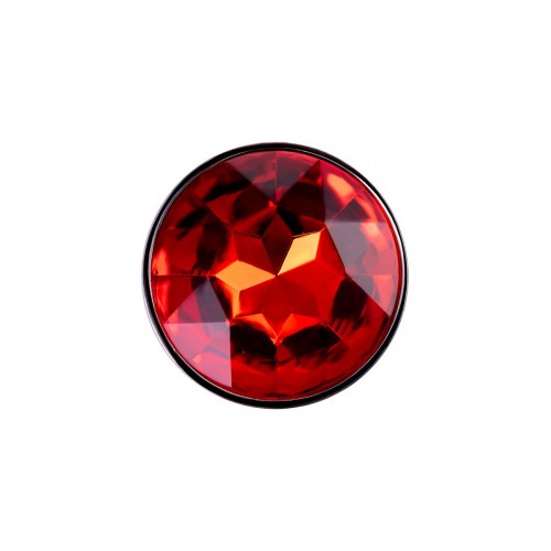 Фото товара: Серебристая удлиненная анальная пробка с красным кристаллом - 10 см., код товара: 690125/Арт.225918, номер 3