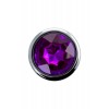 Фото товара: Серебристая анальная пробка с фиолетовым кристаллом - 9,5 см., код товара: 690124/Арт.225981, номер 3