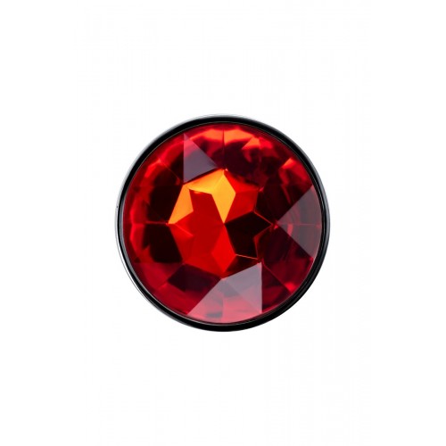 Фото товара: Изящная ребристая анальная втулка с красным кристаллом - 7 см., код товара: 690127/Арт.225982, номер 3