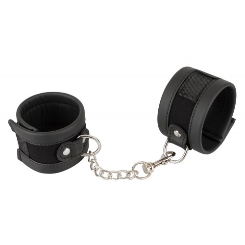 Купить Черные наручники Handcuffs на цепочке код товара: 24929701001/Арт.226641. Онлайн секс-шоп в СПб - EroticOasis 