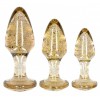 Купить Набор из 3 золотистых анальных пробок Acrylic Goldchip Butt Plug Set код товара: OU479GLD/Арт.227096. Секс-шоп в СПб - EROTICOASIS | Интим товары для взрослых 