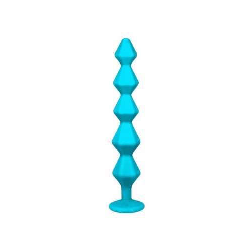 Фото товара: Бирюзовая анальная цепочка с кристаллом Chummy - 16 см., код товара: 1401-02lola/Арт.228526, номер 2