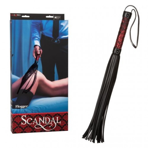 Фото товара: Черная многохвостая гладкая плеть Scandal Flogger Bulk - 69 см., код товара: SE-2712-30-1 / Арт.229618, номер 1