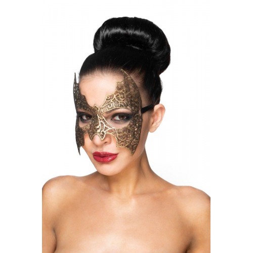 Купить Золотистая карнавальная маска  Алиот код товара: 963-15 BX DD/Арт.229977. Секс-шоп в СПб - EROTICOASIS | Интим товары для взрослых 