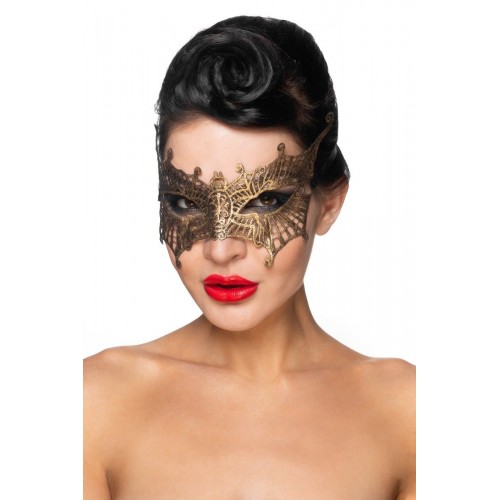 Купить Золотистая карнавальная маска  Алькор код товара: 963-16 BX DD/Арт.229978. Секс-шоп в СПб - EROTICOASIS | Интим товары для взрослых 